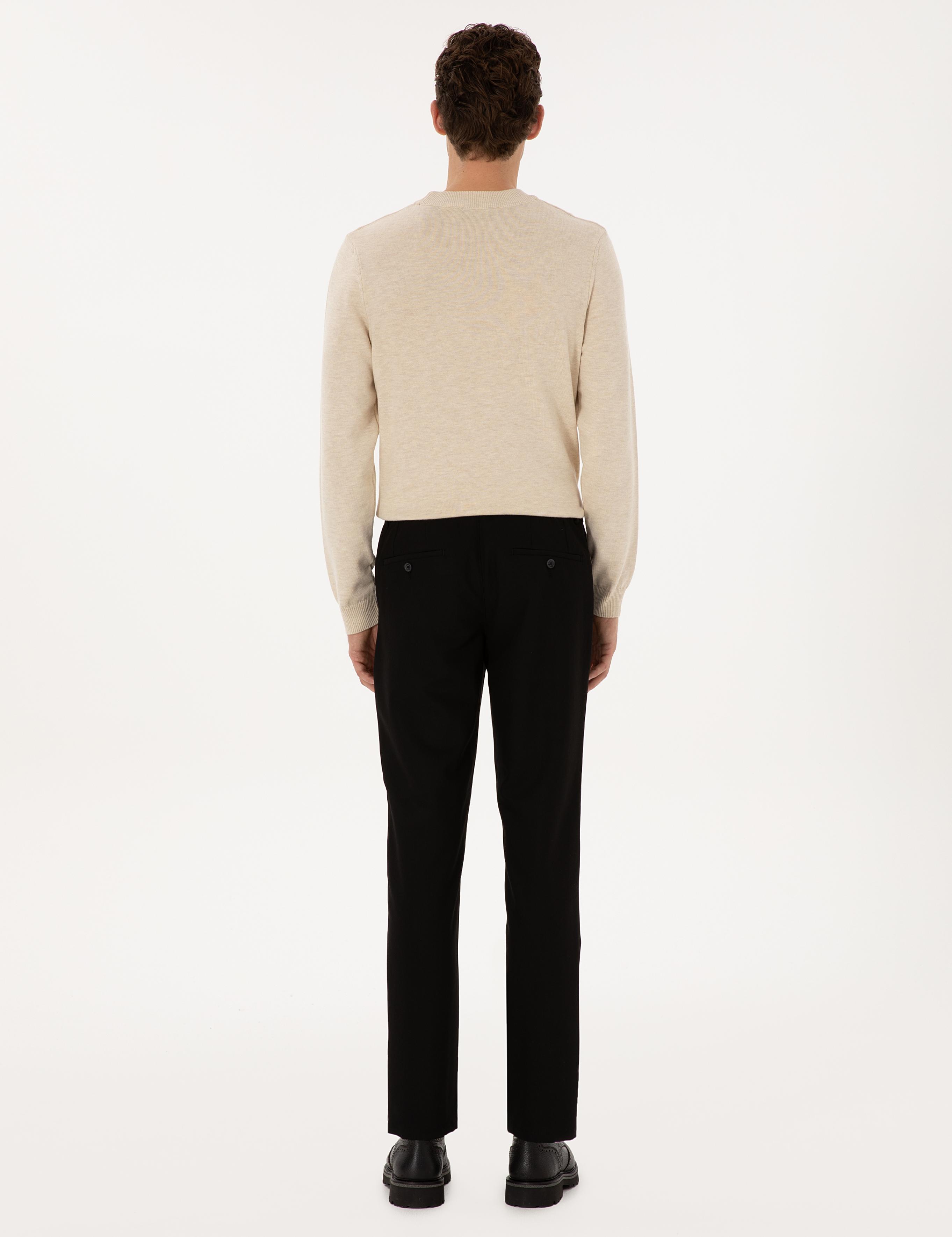 Siyah Ex. Slim Fit Kumaş Pantolon