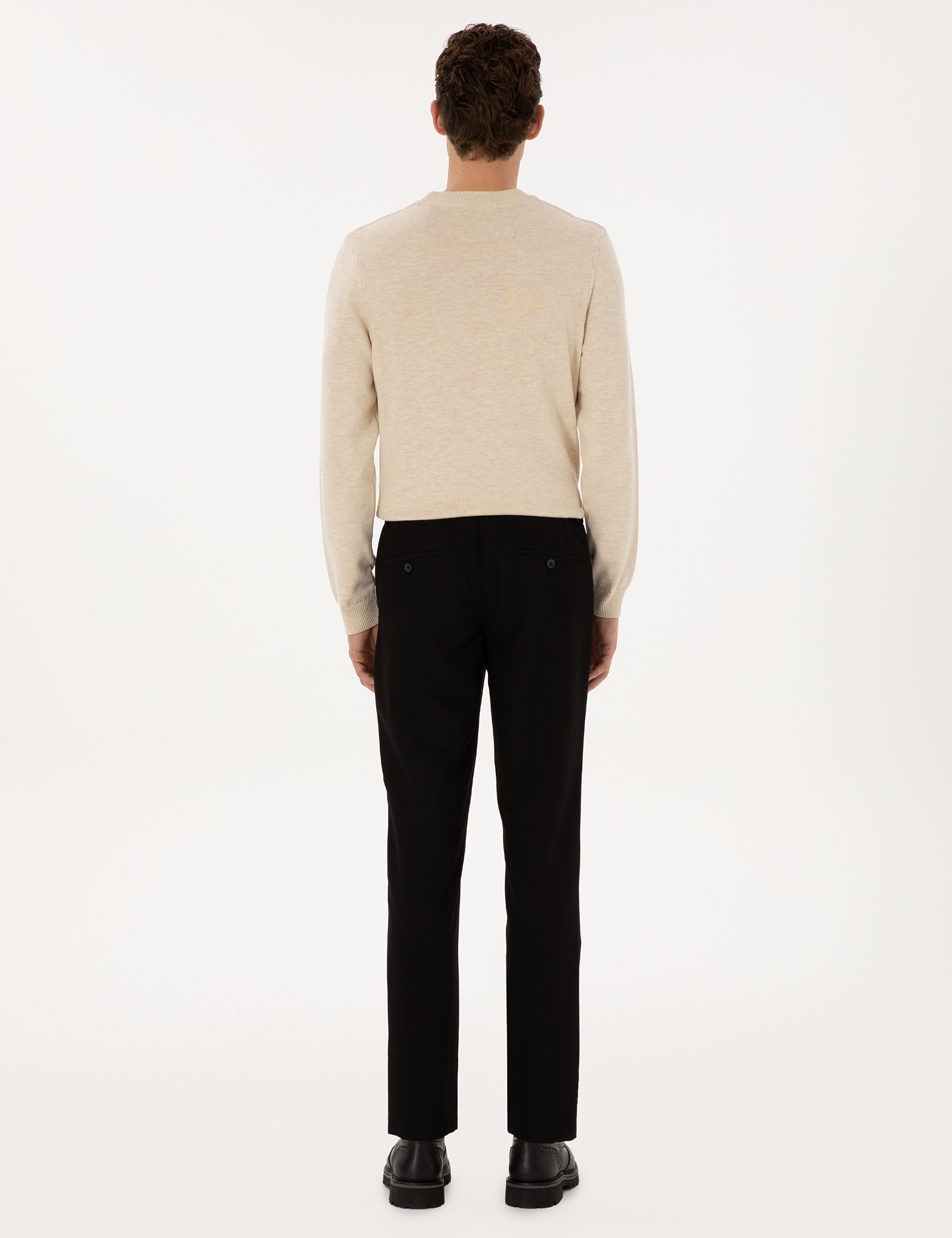 Siyah Ex. Slim Fit Kumaş Pantolon