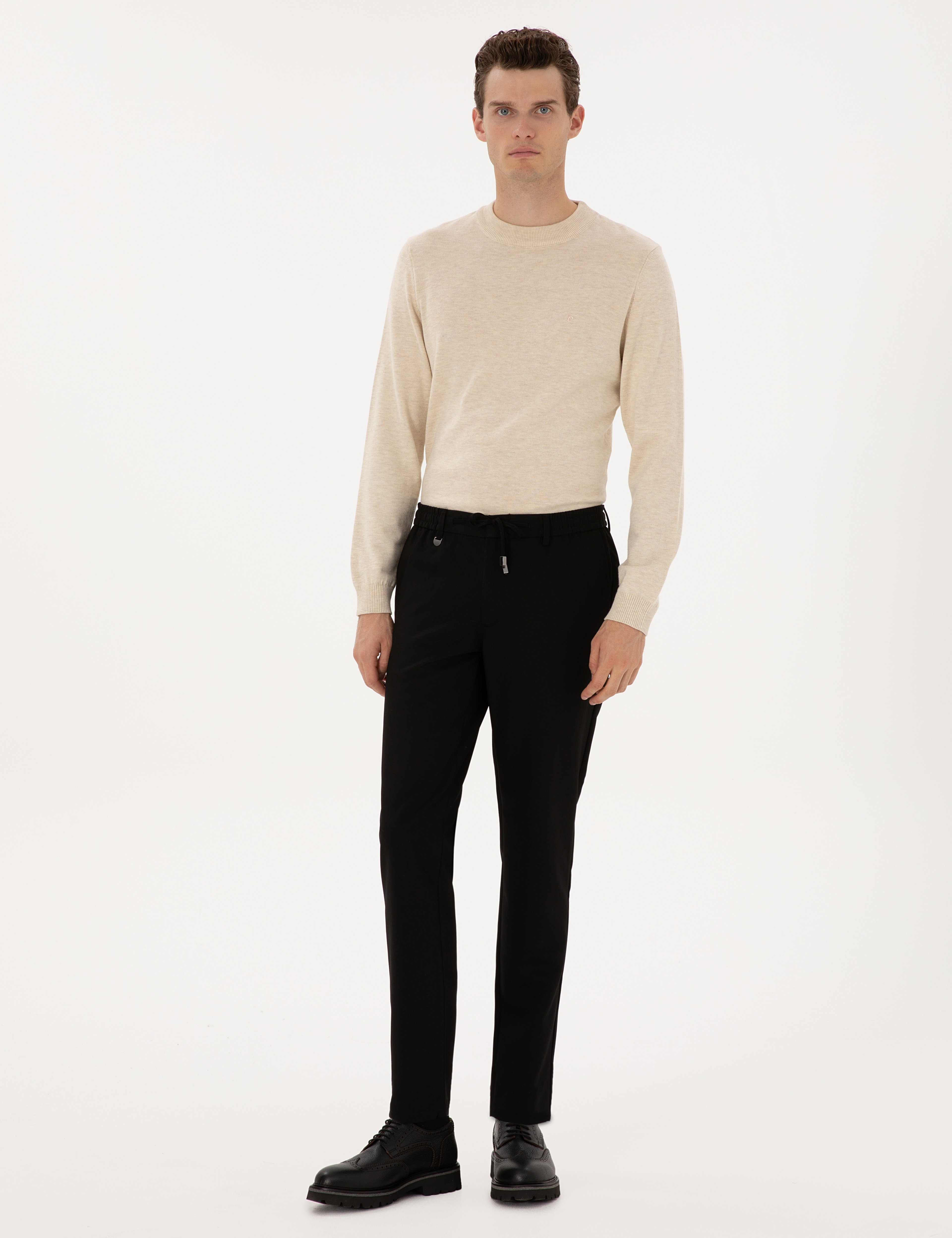 Siyah Ex. Slim Fit Kumaş Pantolon - Image 1
