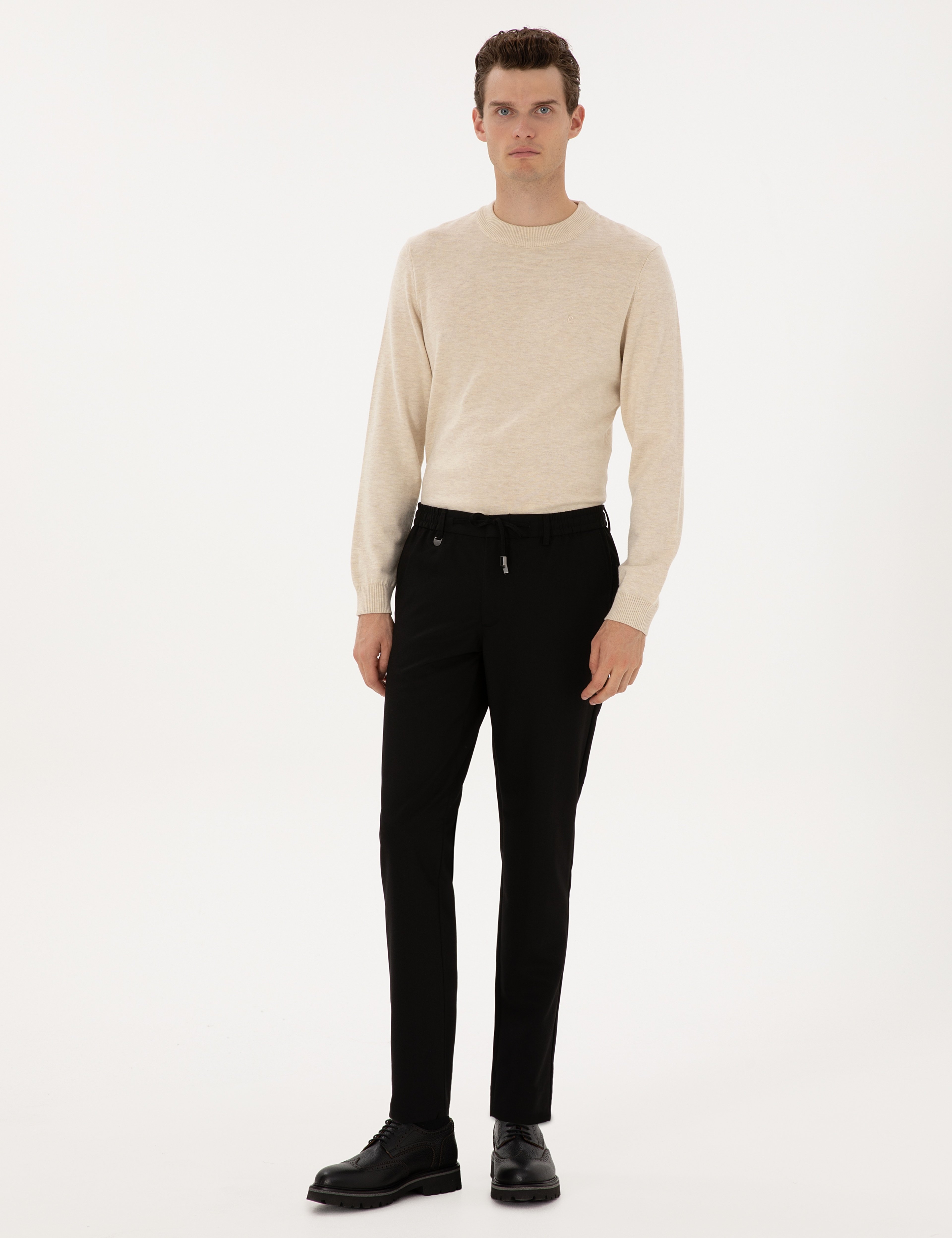 Siyah Ex. Slim Fit Kumaş Pantolon