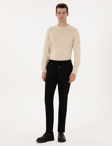 Siyah Ex. Slim Fit Kumaş Pantolon