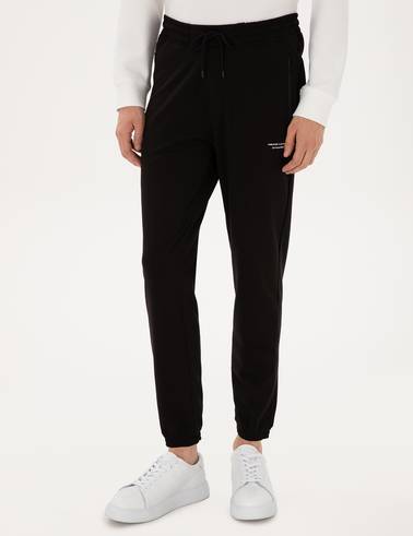 Siyah Slim Fit Eşofman Altı