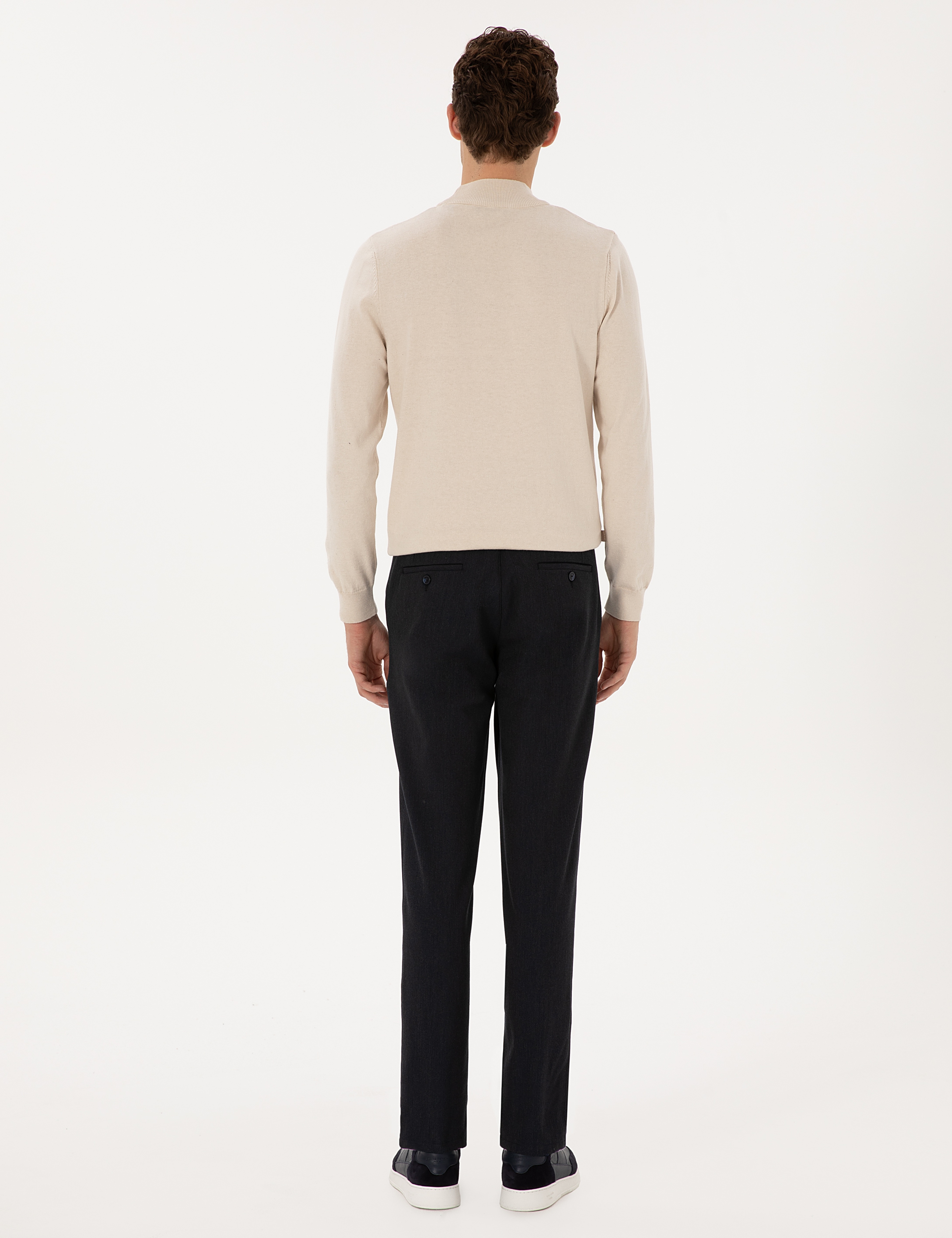 Lacivert Ex. Slim Fit Kumaş Pantolon - Image 4