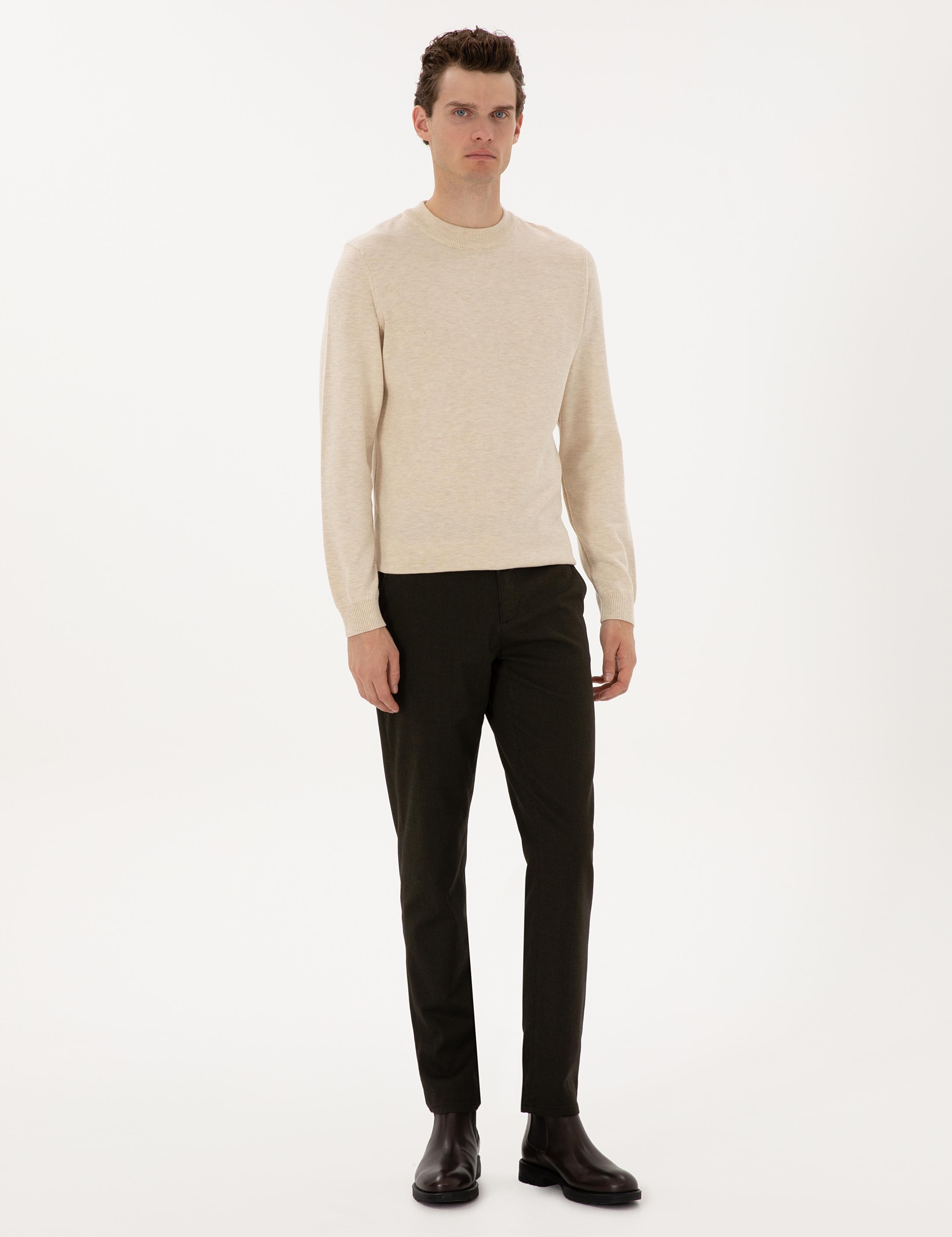 Koyu Haki Regular Fit Kanvas Pantolon