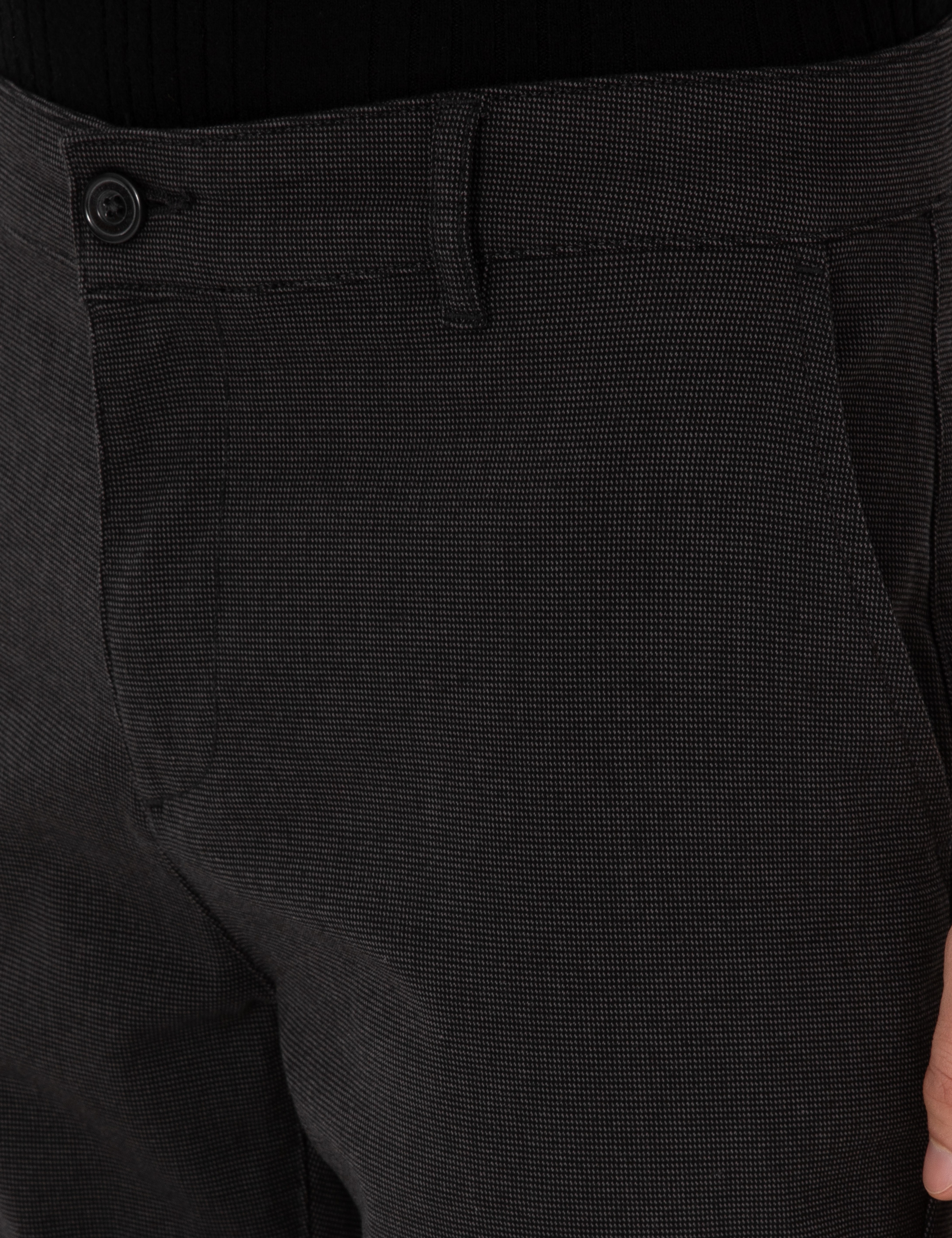 Antrasit Regular Fit Kanvas Pantolon - Image 5
