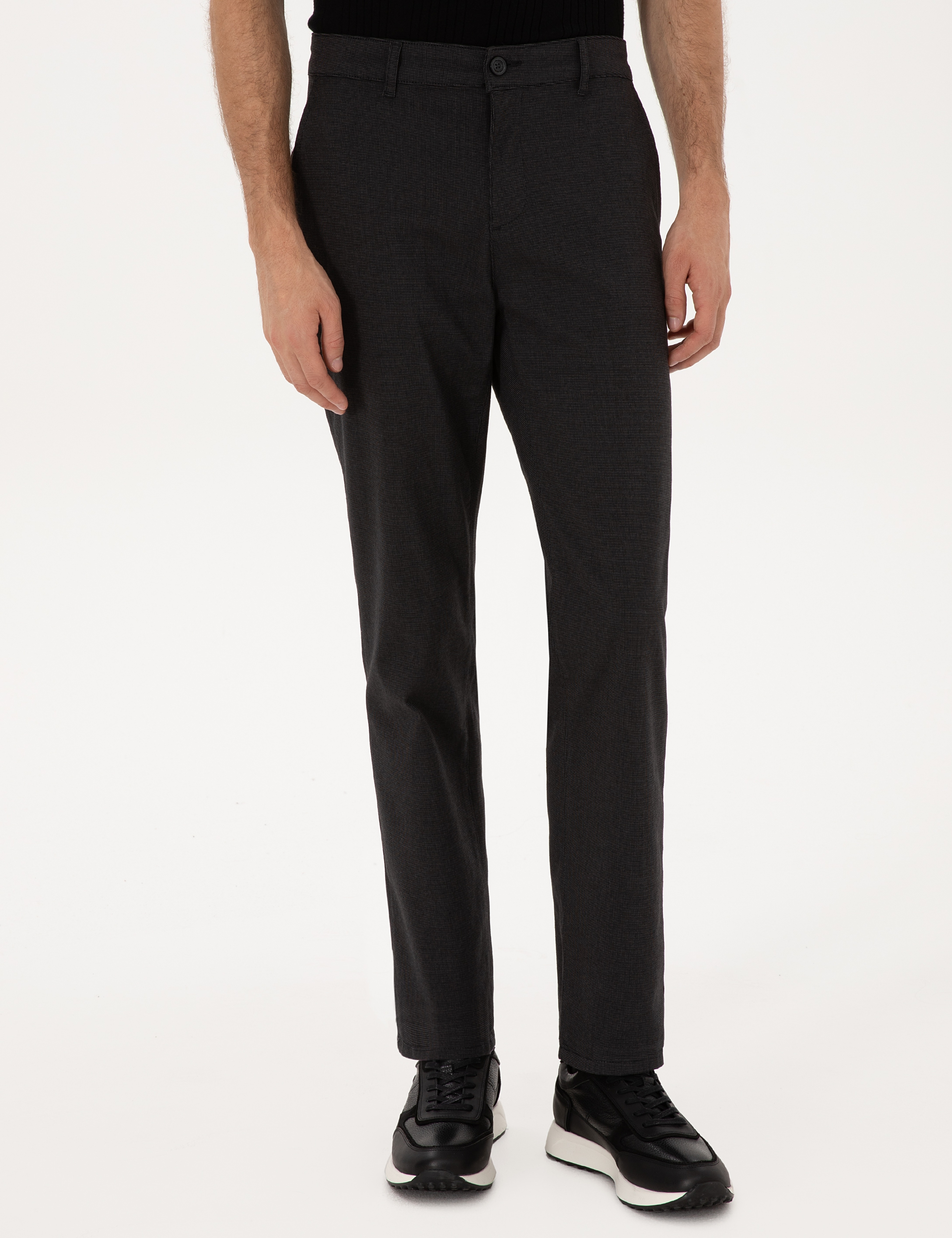 Antrasit Regular Fit Kanvas Pantolon - Image 2