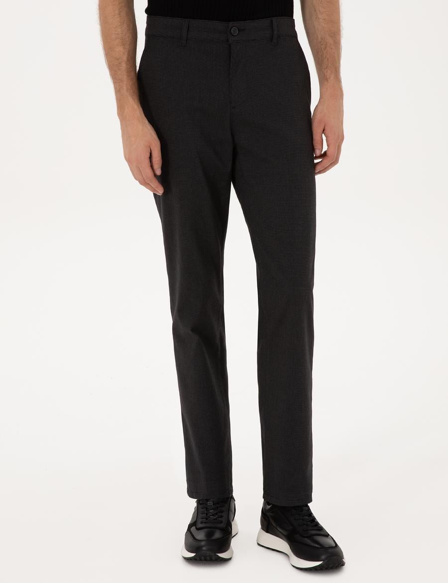 Antrasit Regular Fit Kanvas Pantolon