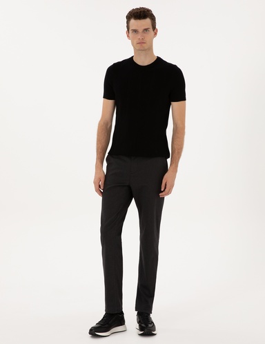 Antrasit Regular Fit Kanvas Pantolon