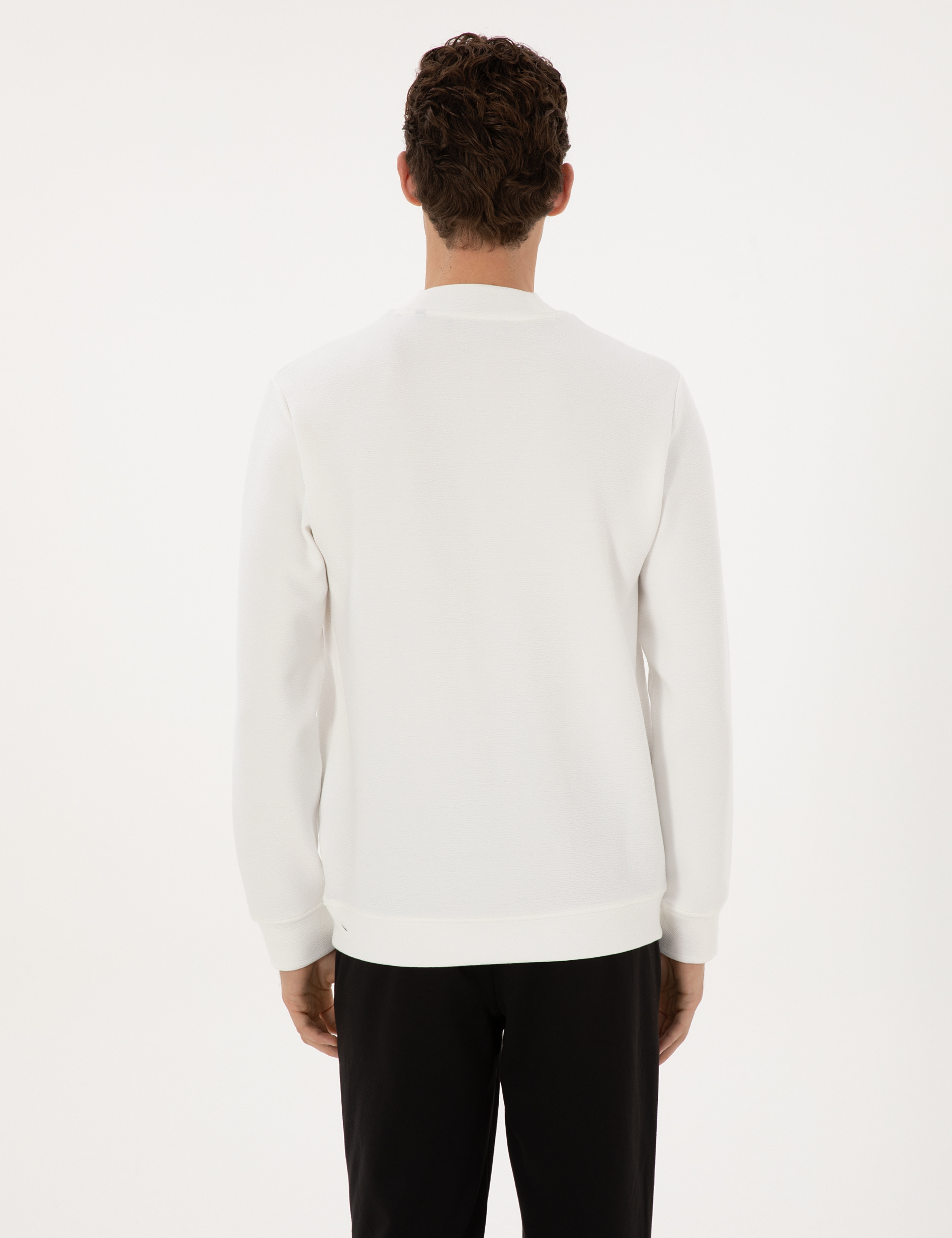 Beyaz Regular Fit Sweatshirt - Image 5