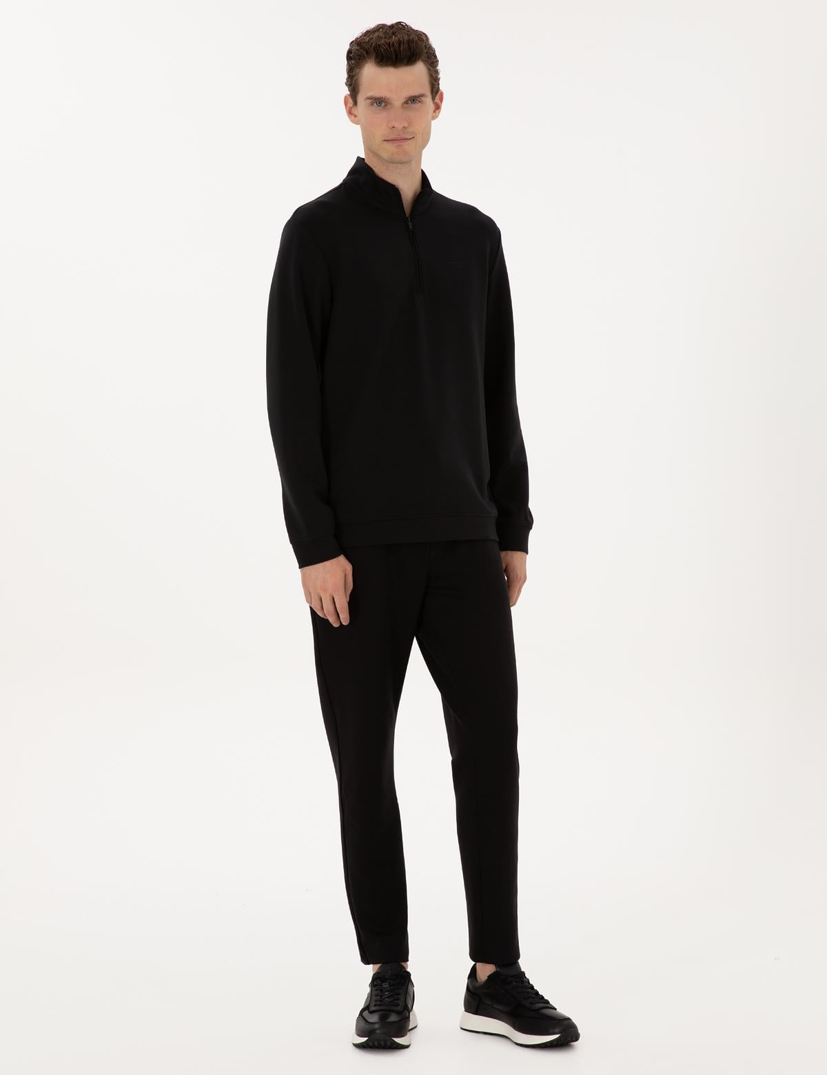 Siyah Slim Fit Eşofman Altı - 50314245019