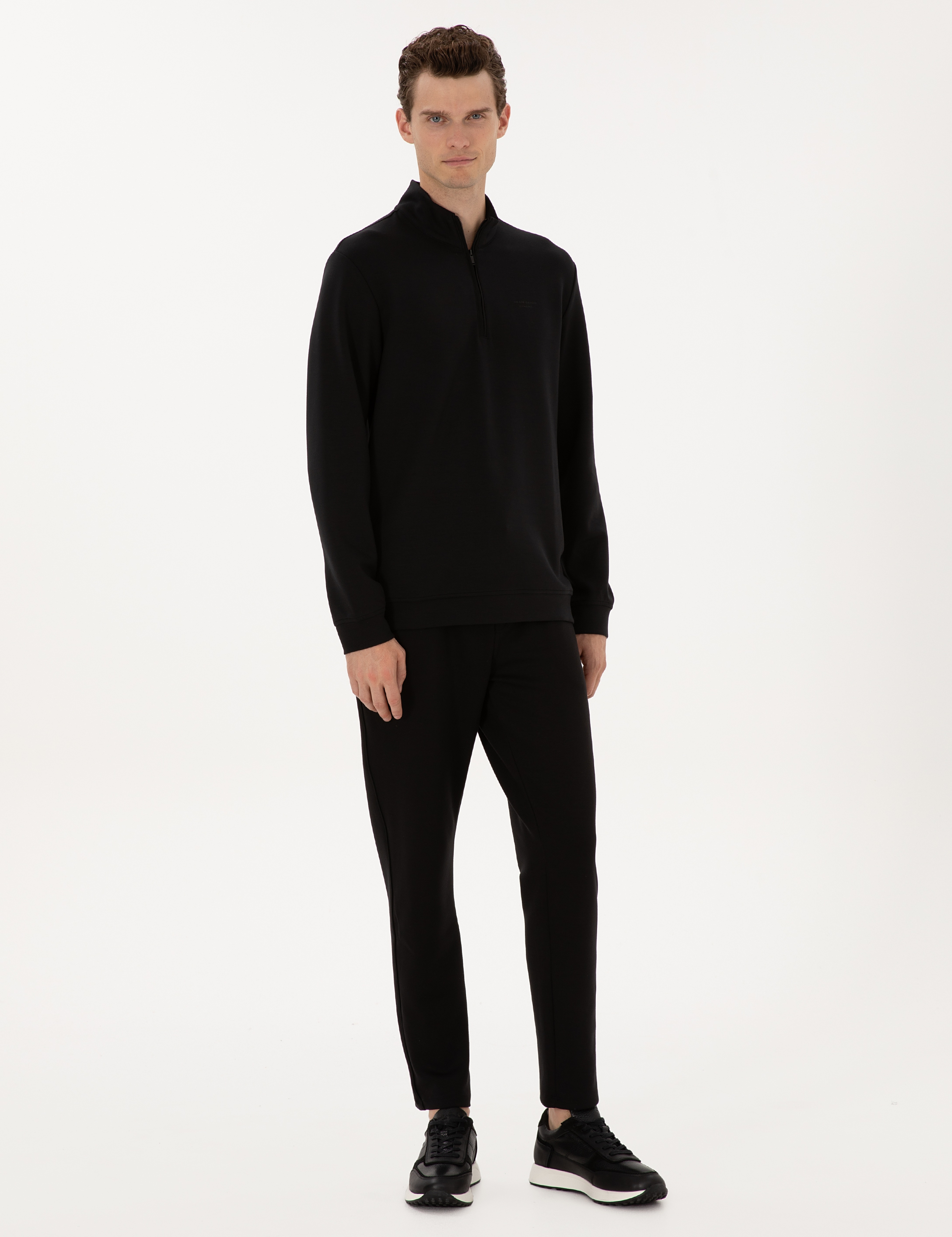 Siyah Slim Fit Eşofman Altı - Image 3