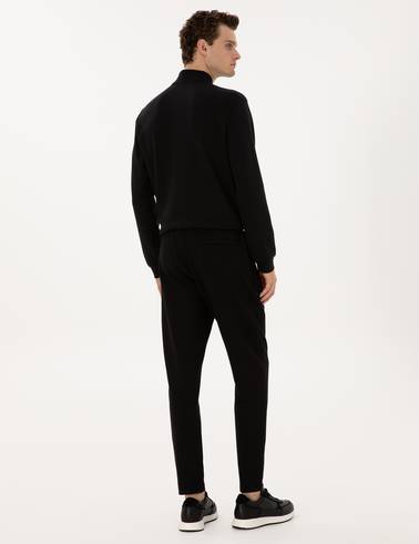 Siyah Slim Fit Eşofman Altı