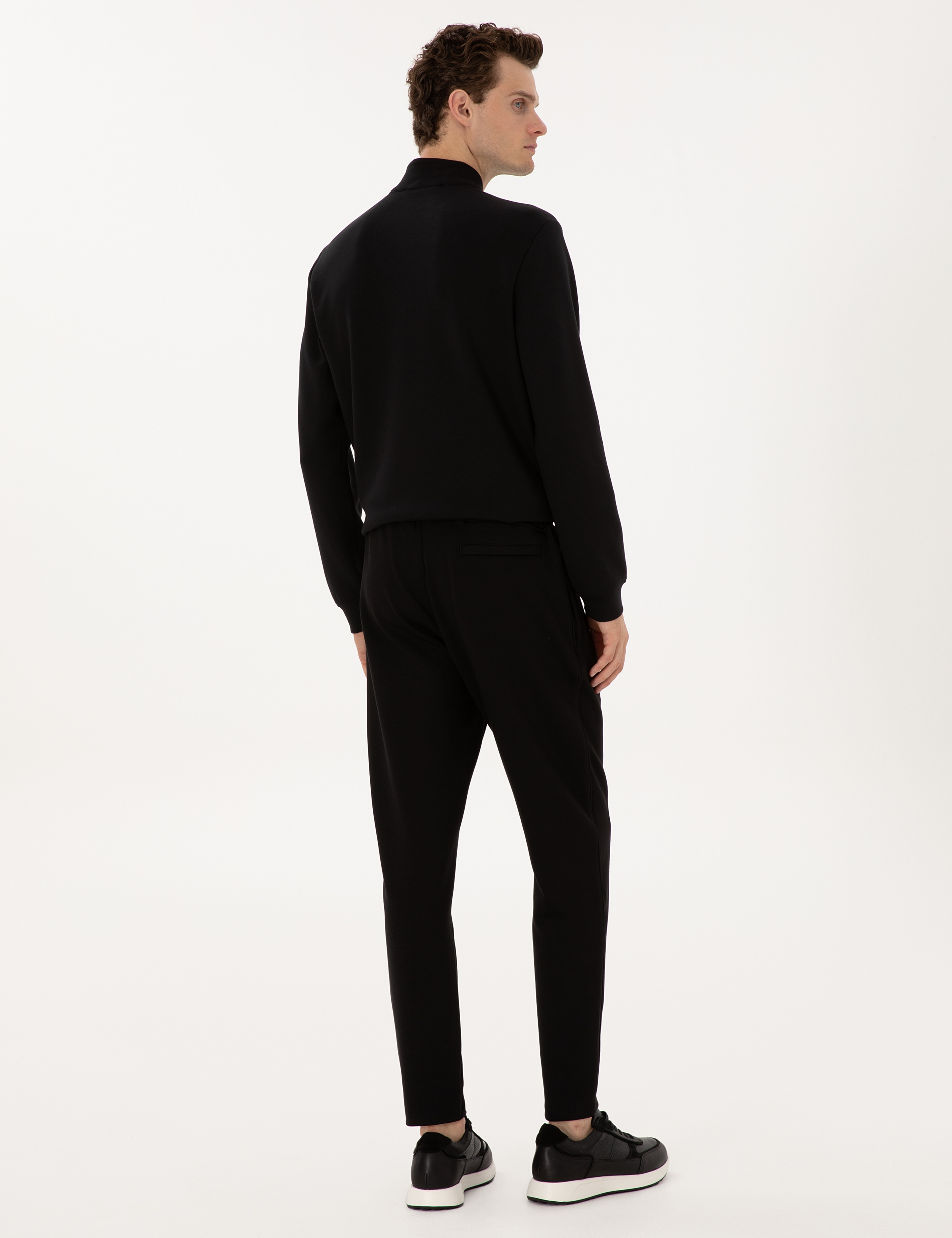 Siyah Slim Fit Eşofman Altı - Image 4