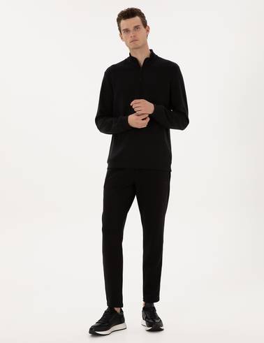 Siyah Slim Fit Eşofman Altı