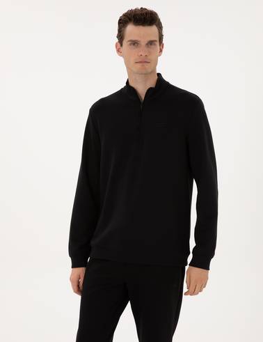 Siyah Regular Fit Sweatshirt