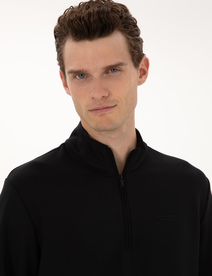 Siyah Regular Fit Sweatshirt