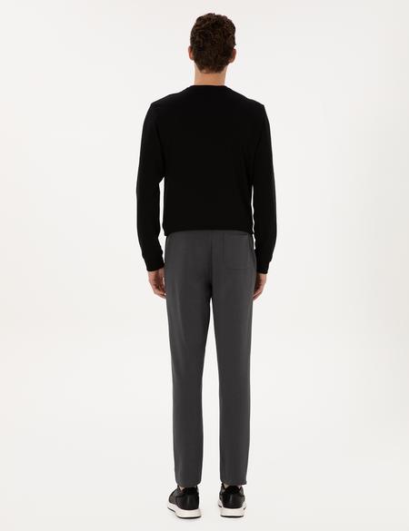 Antrasit Slim Fit 3 İplik Düz Paça Eşofman Altı - 50317670034