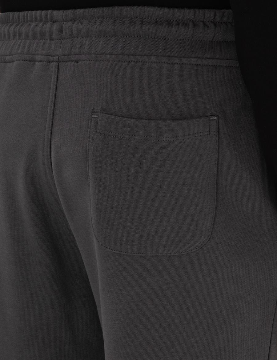 Antrasit Slim Fit 3 İplik Düz Paça Eşofman Altı