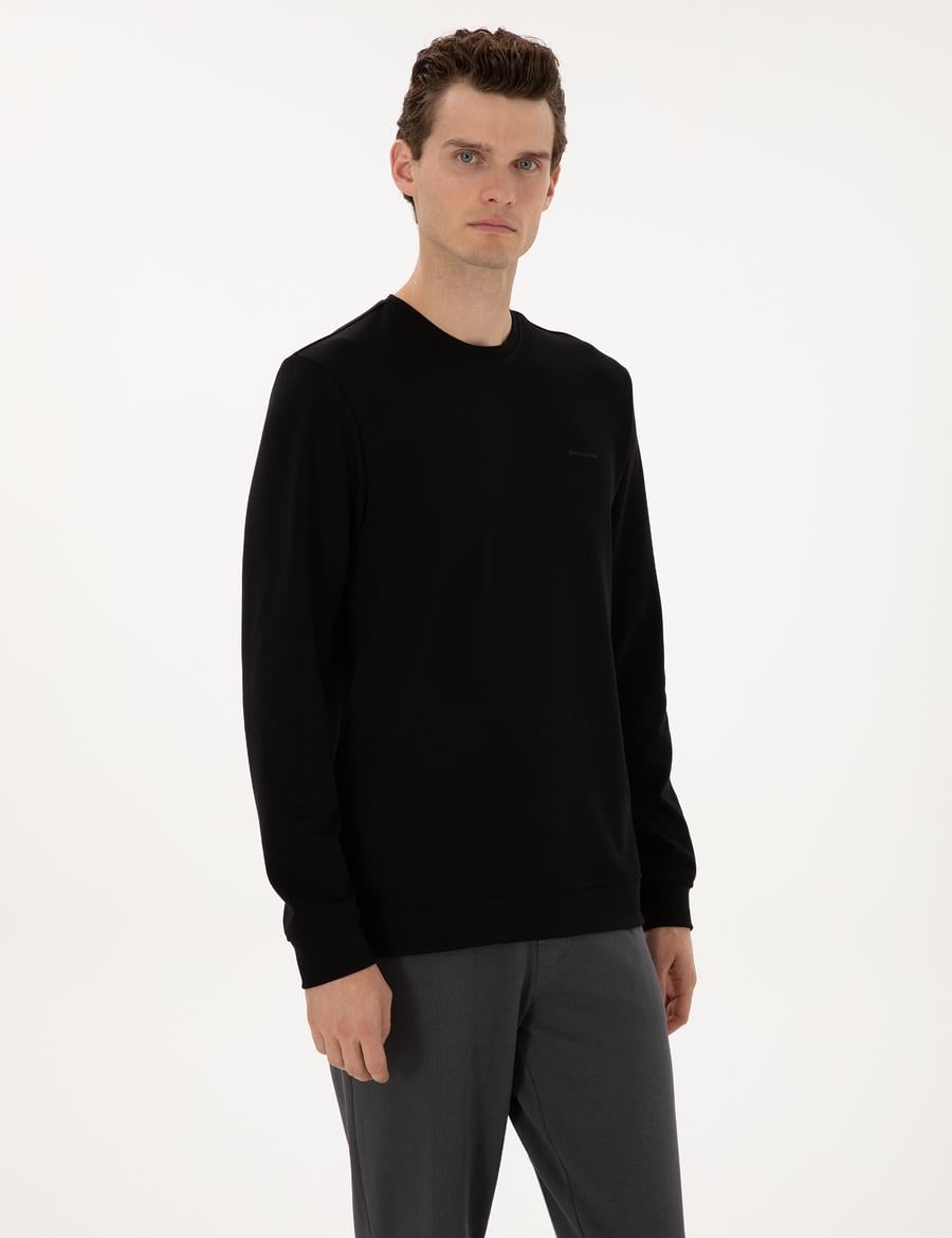 Siyah Regular Fit Sweatshirt
