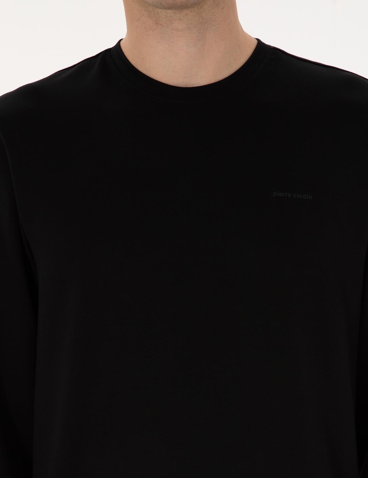 Siyah Regular Fit Sweatshirt - 50313939003