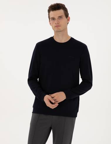 Lacivert Regular Fit Sweatshirt