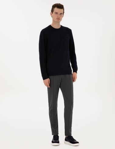 Lacivert Regular Fit Sweatshirt