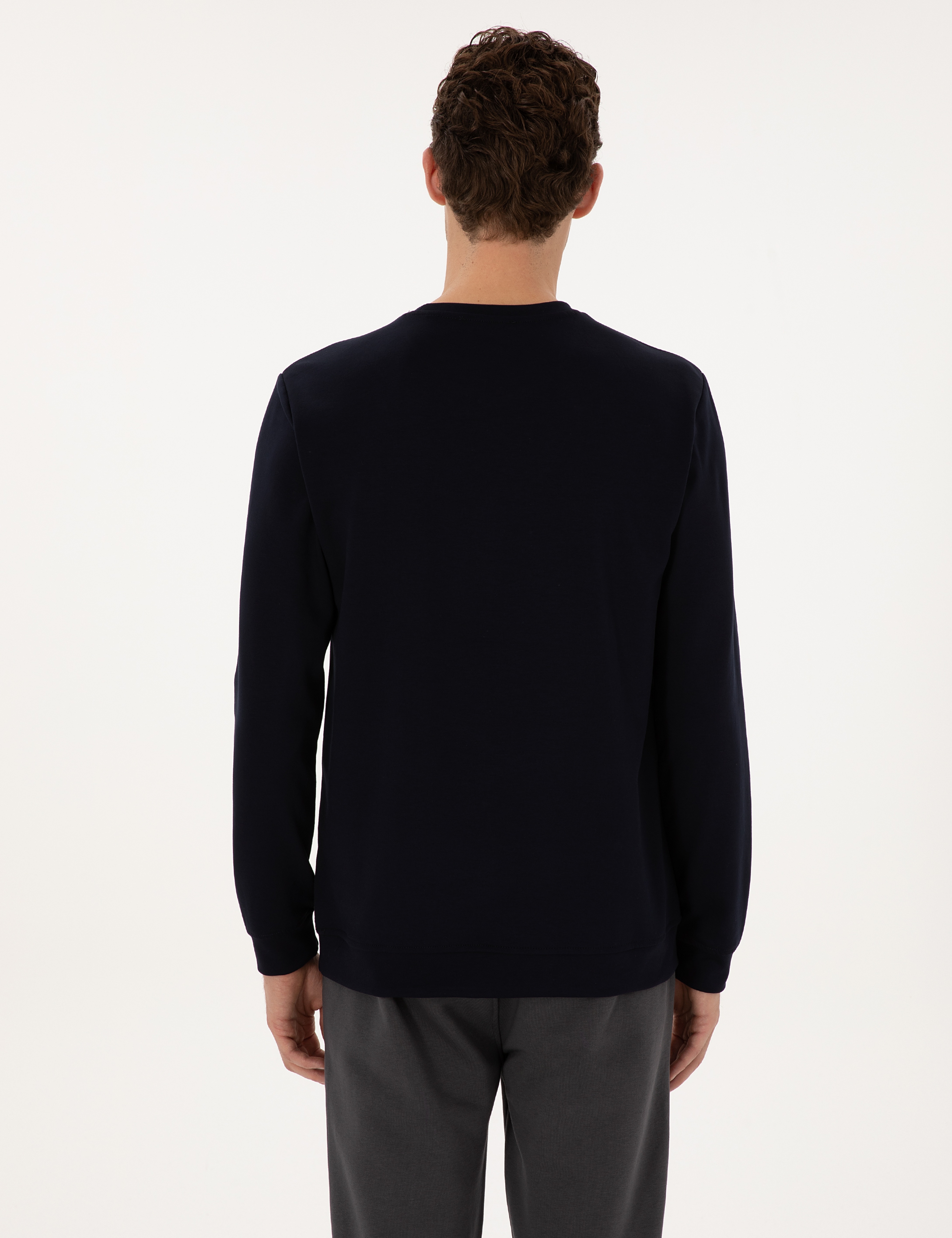 Lacivert Regular Fit Sweatshirt - Image 5