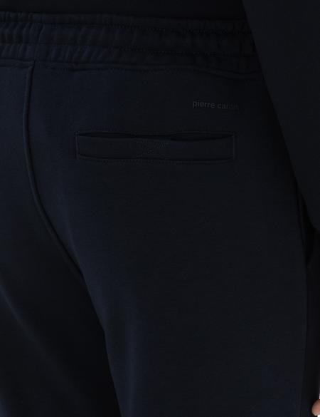 Lacivert Slim Fit Nervürlü Düz Paça Eşofman Altı - 50317659014