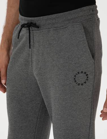 Antrasit Melanj Slim Fit 3 İplik Düz Paça Eşofman Altı