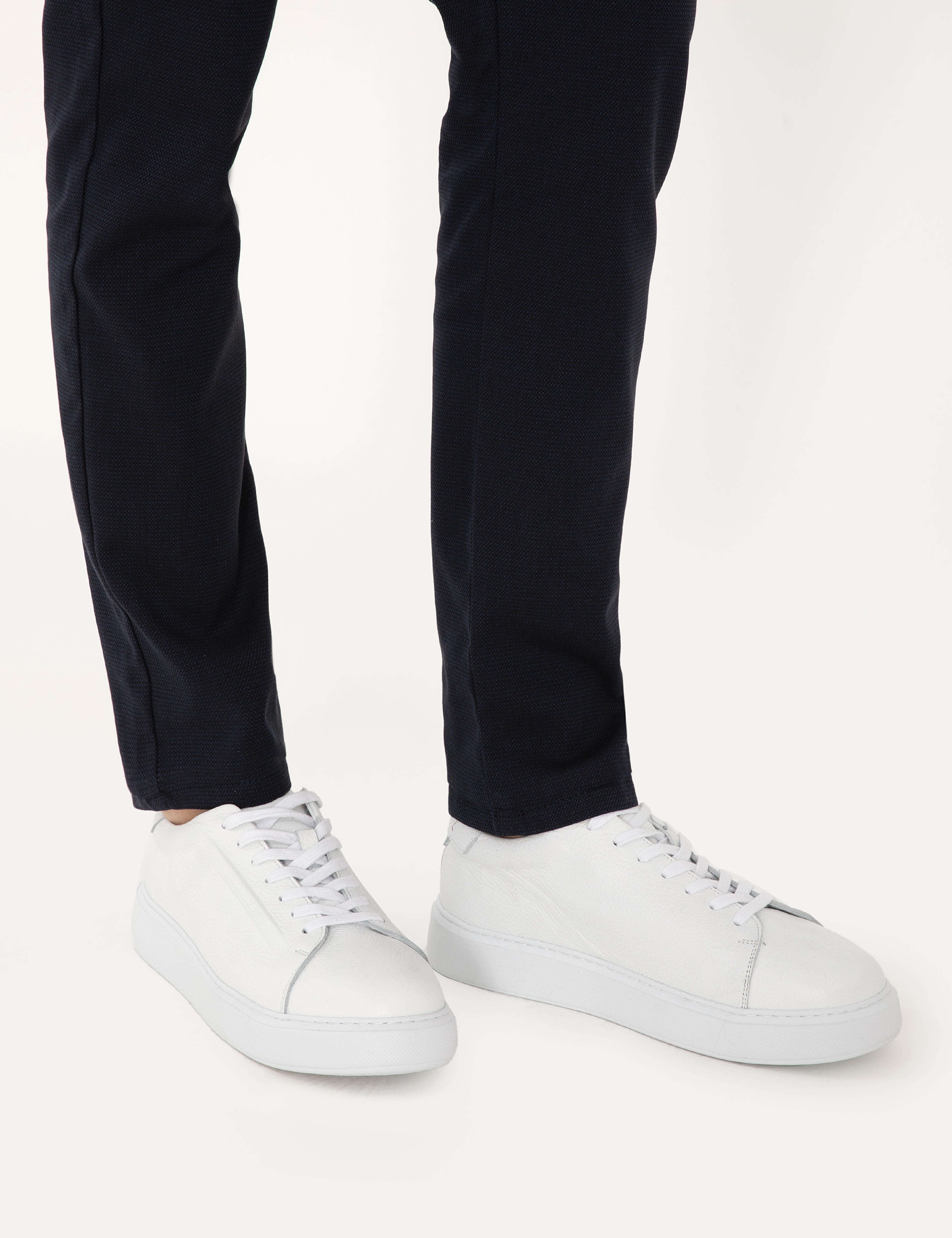 Beyaz %100 Deri Casual Ayakkabı - Image 6