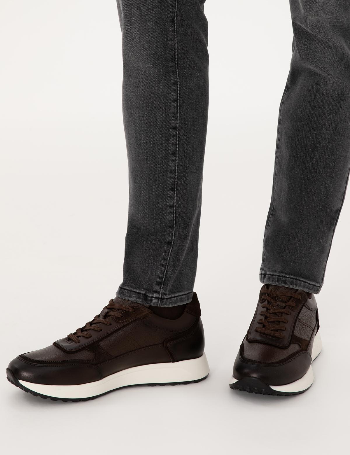 Kahverengi %100 Deri Casual Ayakkabı - 50315644020