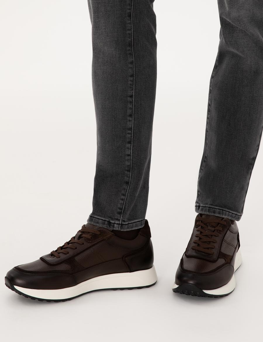 Kahverengi %100 Deri Casual Ayakkabı