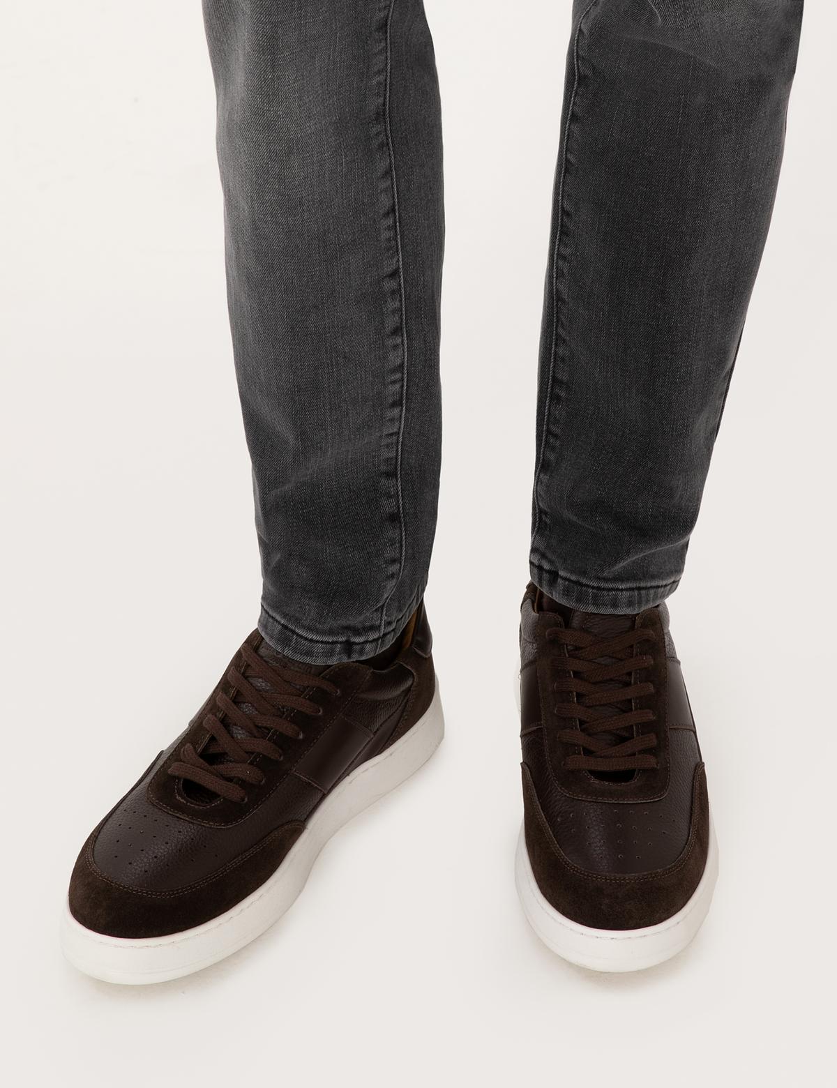 Kahverengi %100 Deri Casual Ayakkabı - 50315618002