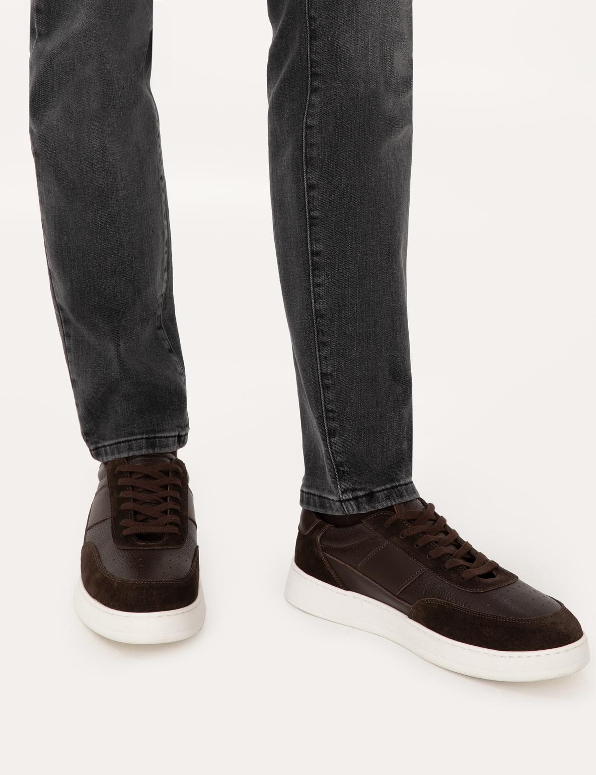 Kahverengi %100 Deri Casual Ayakkabı - 50315618002