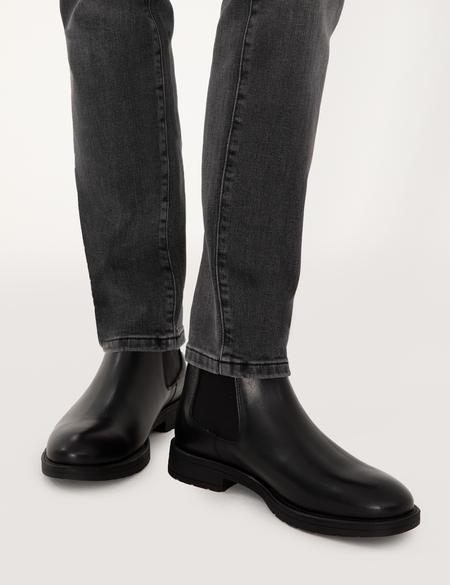 Siyah %100 Deri Kauçuk Taban Chelsea Bot - 50318873011