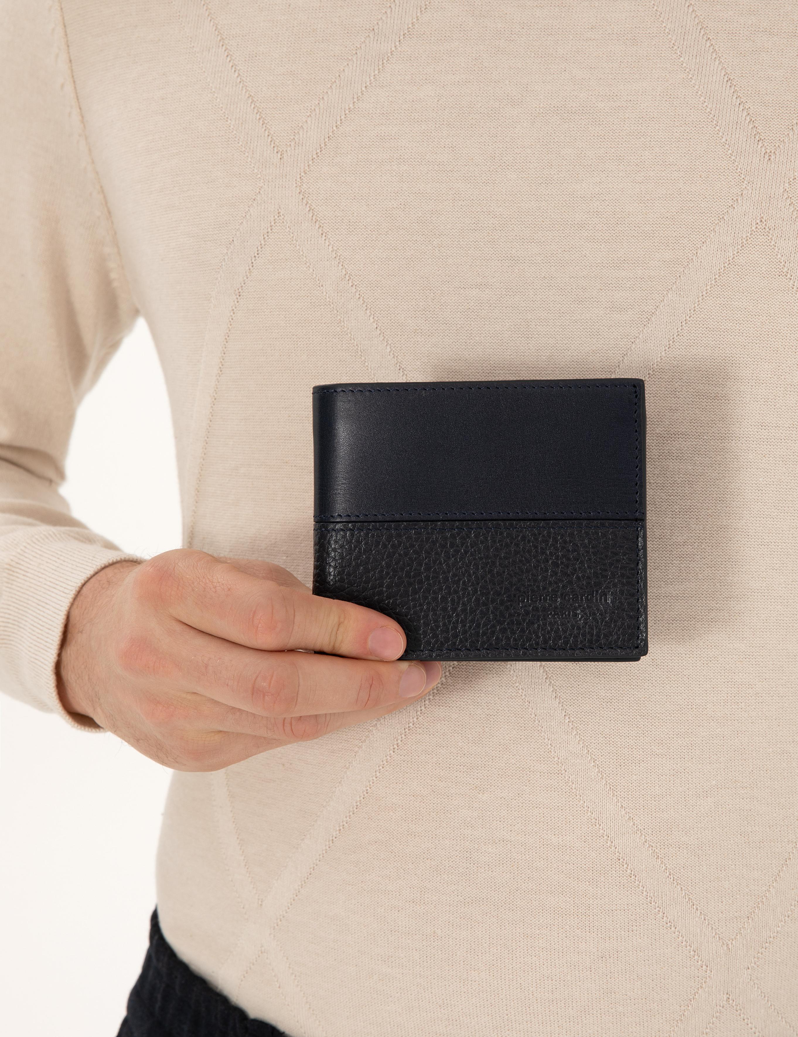 Erkek Lacivert %100 Deri Cüzdan