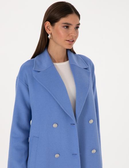 Mavi Kaşe Kaban - 50308929049