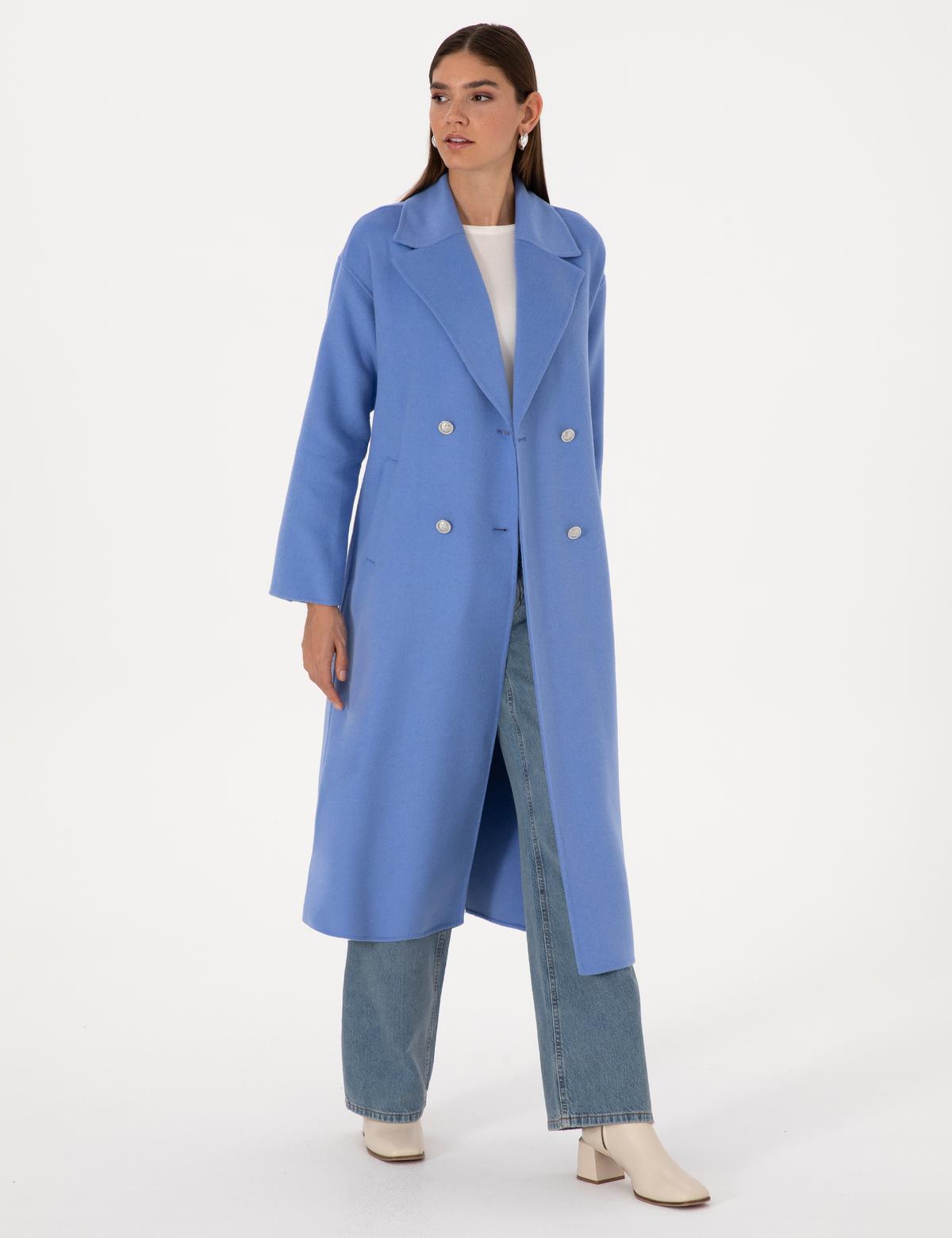 Mavi Kaşe Kaban - 50308929049