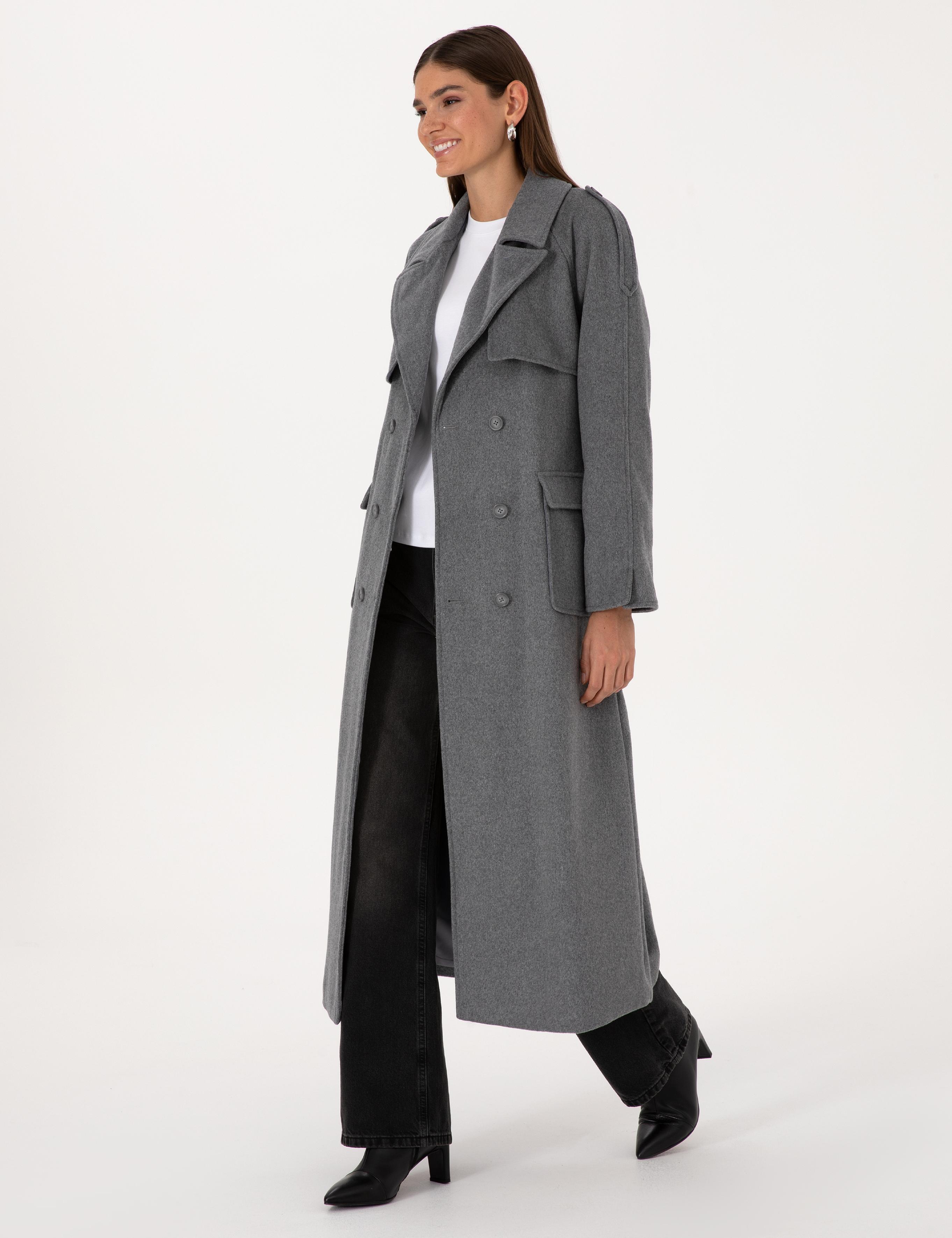 Antrasit Melanj Kaşe Kaban