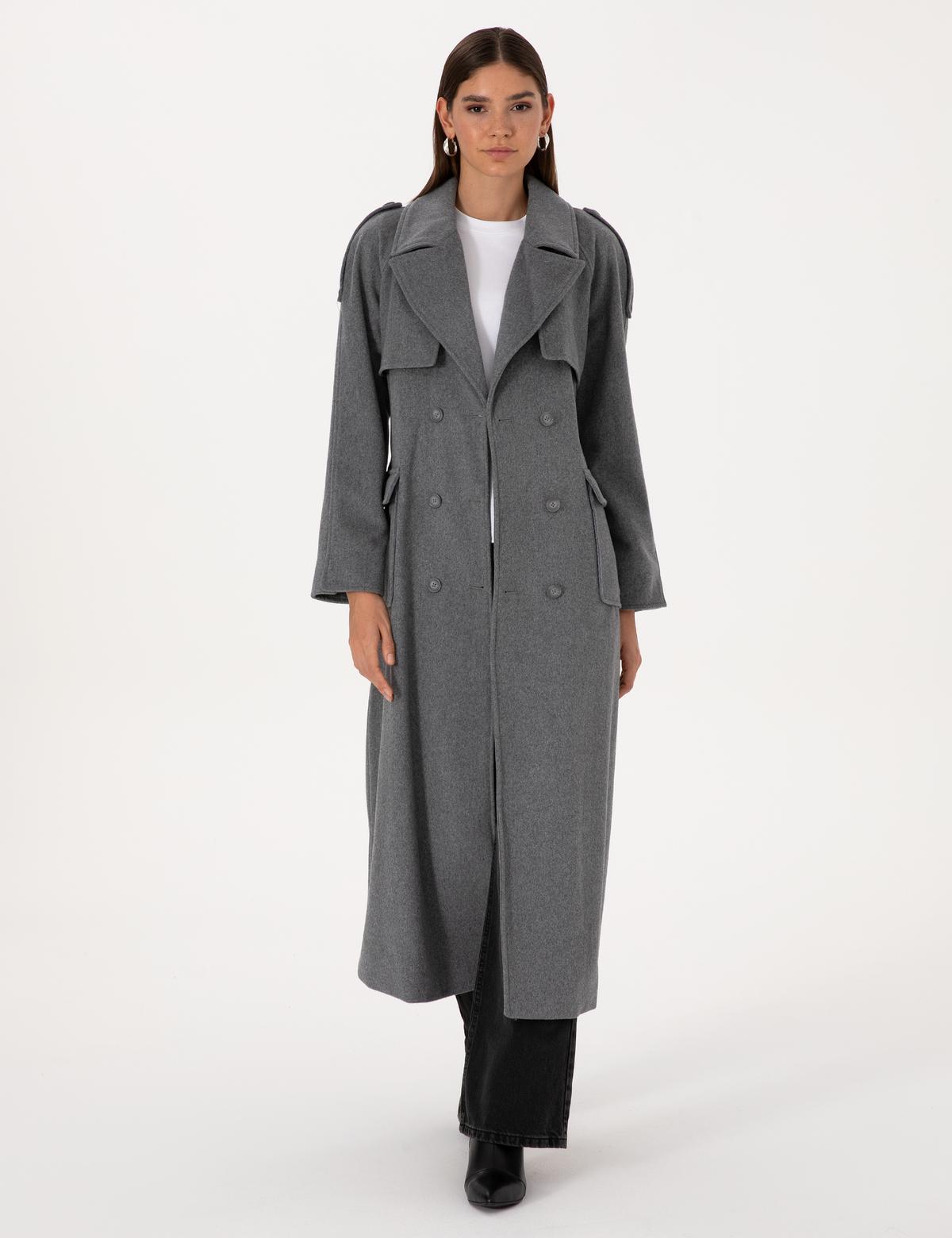 Antrasit Melanj Kaşe Kaban