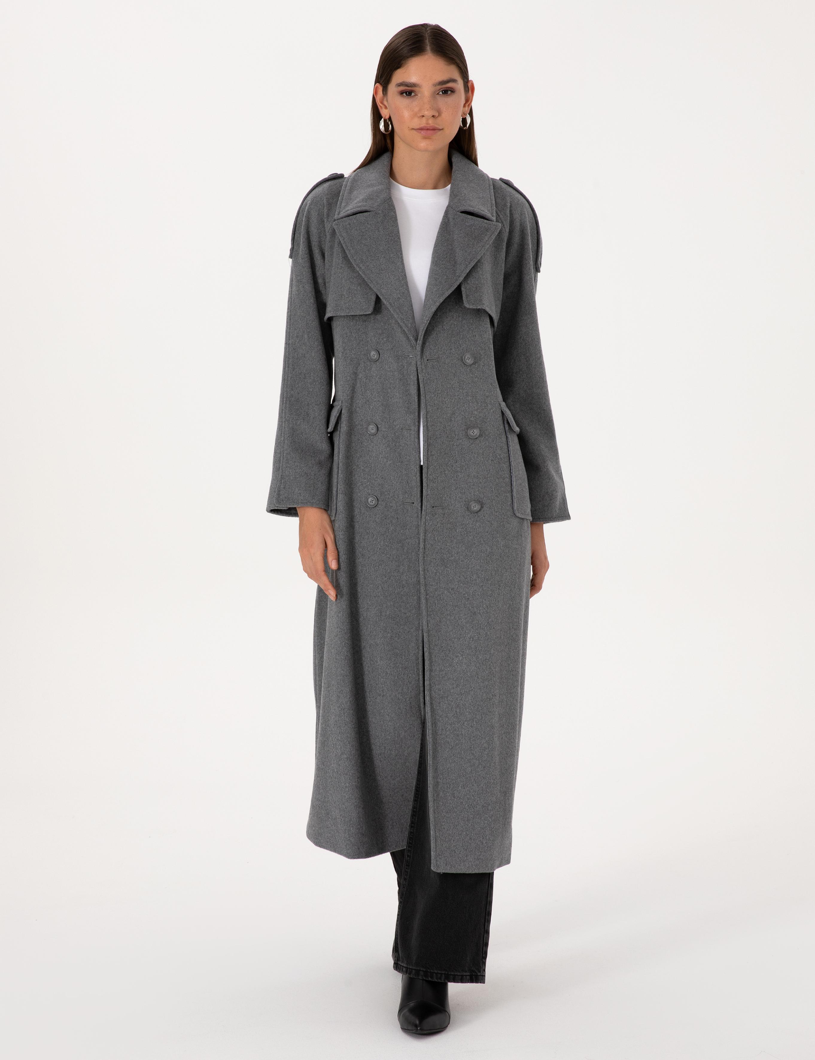 Antrasit Melanj Kaşe Kaban