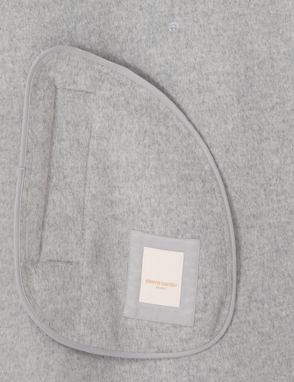 Açık Gri Melanj Kaşe Kaban - 50308929080