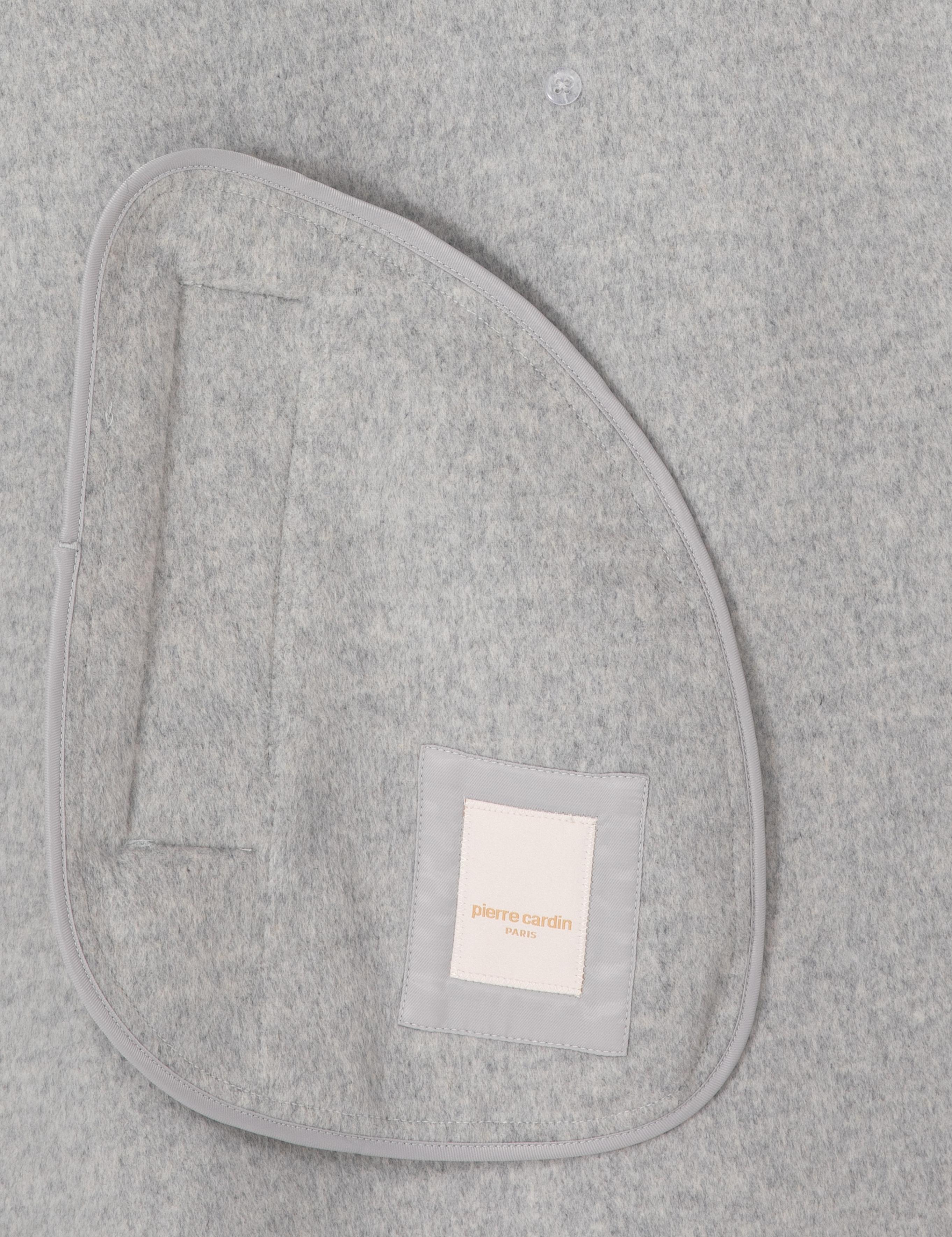 Açık Gri Melanj Kaşe Kaban