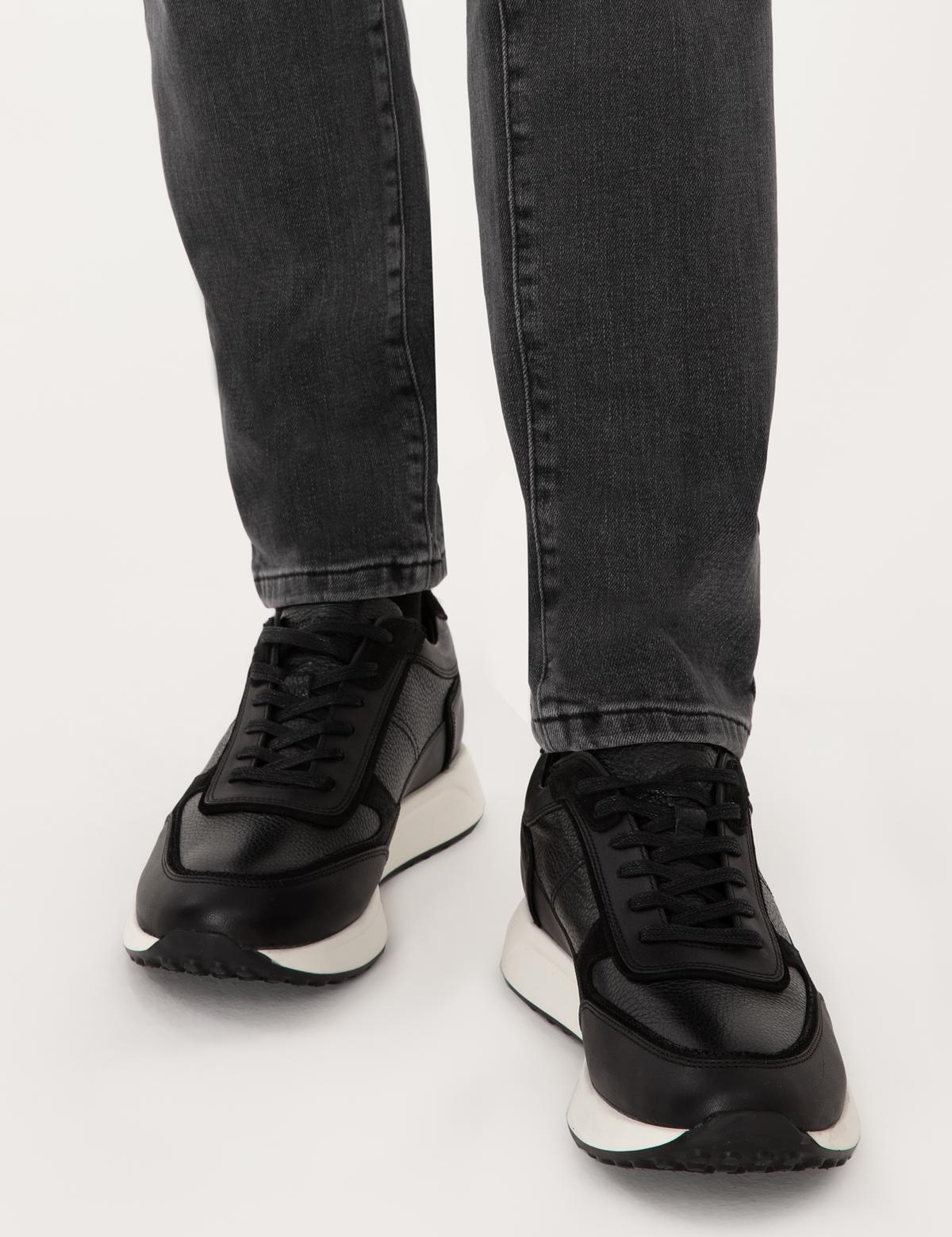 Siyah %100 Deri Casual Ayakkabı - 50315644013