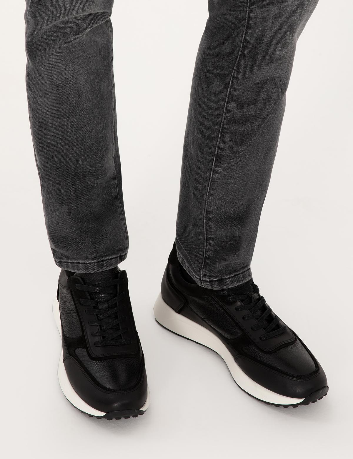 Siyah %100 Deri Casual Ayakkabı - 50315644013