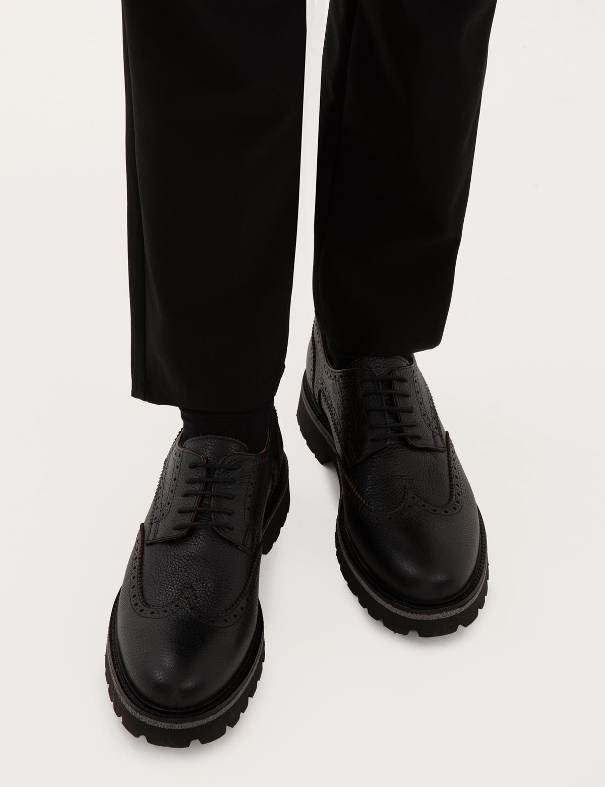 Siyah %100 Deri Casual Ayakkabı - 50315680006