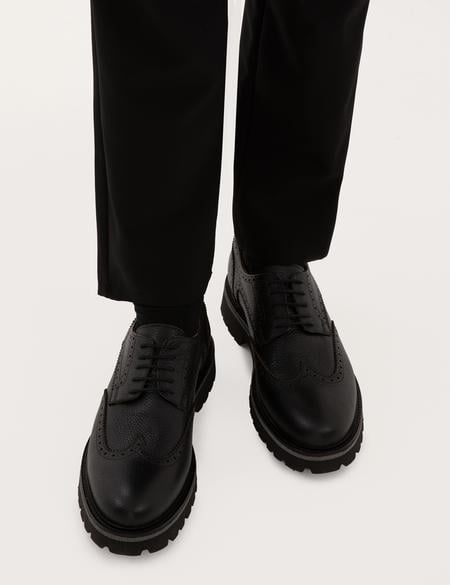 Siyah %100 Deri Casual Ayakkabı - 50315680006