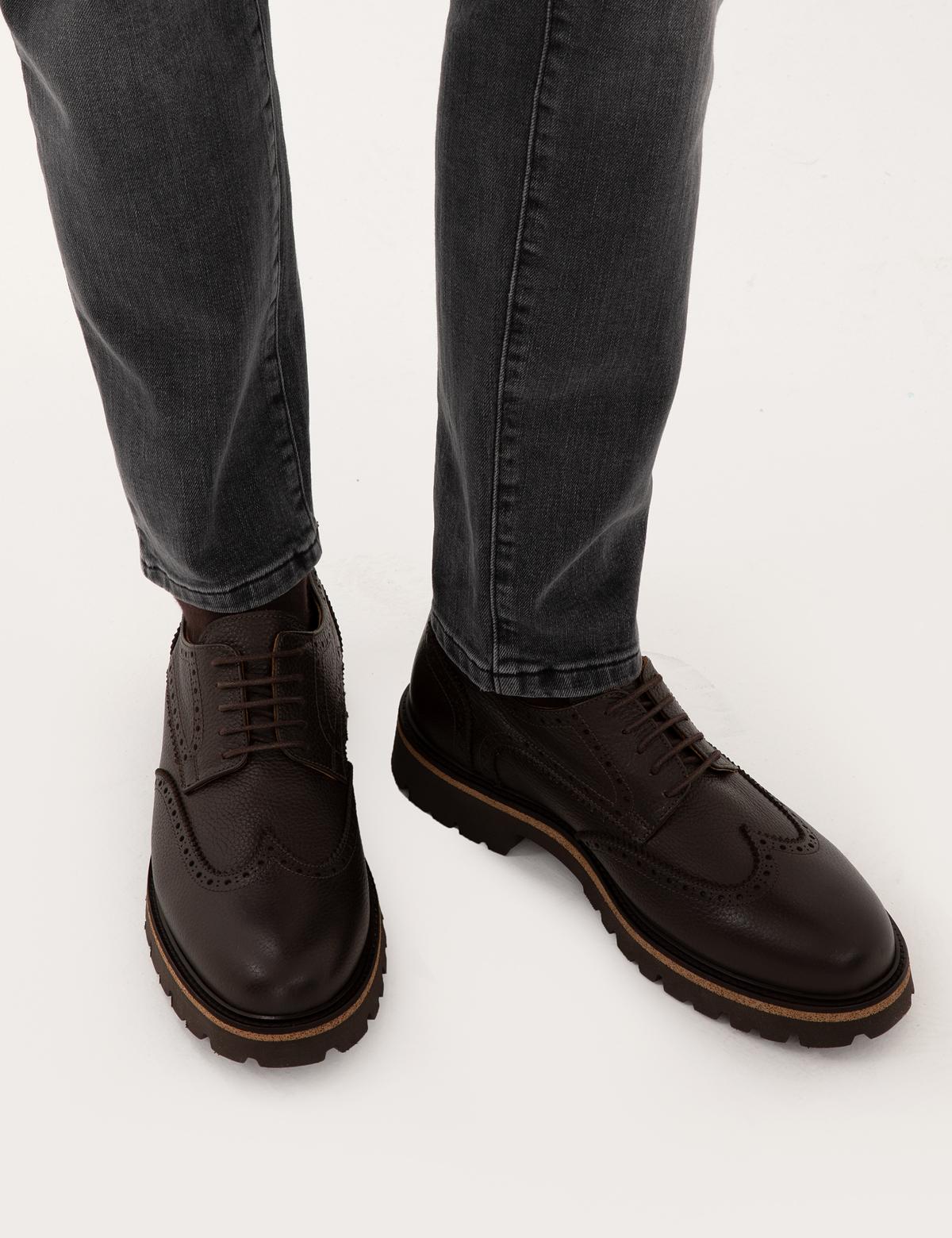 Kahverengi %100 Deri Casual Ayakkabı - 50315680014