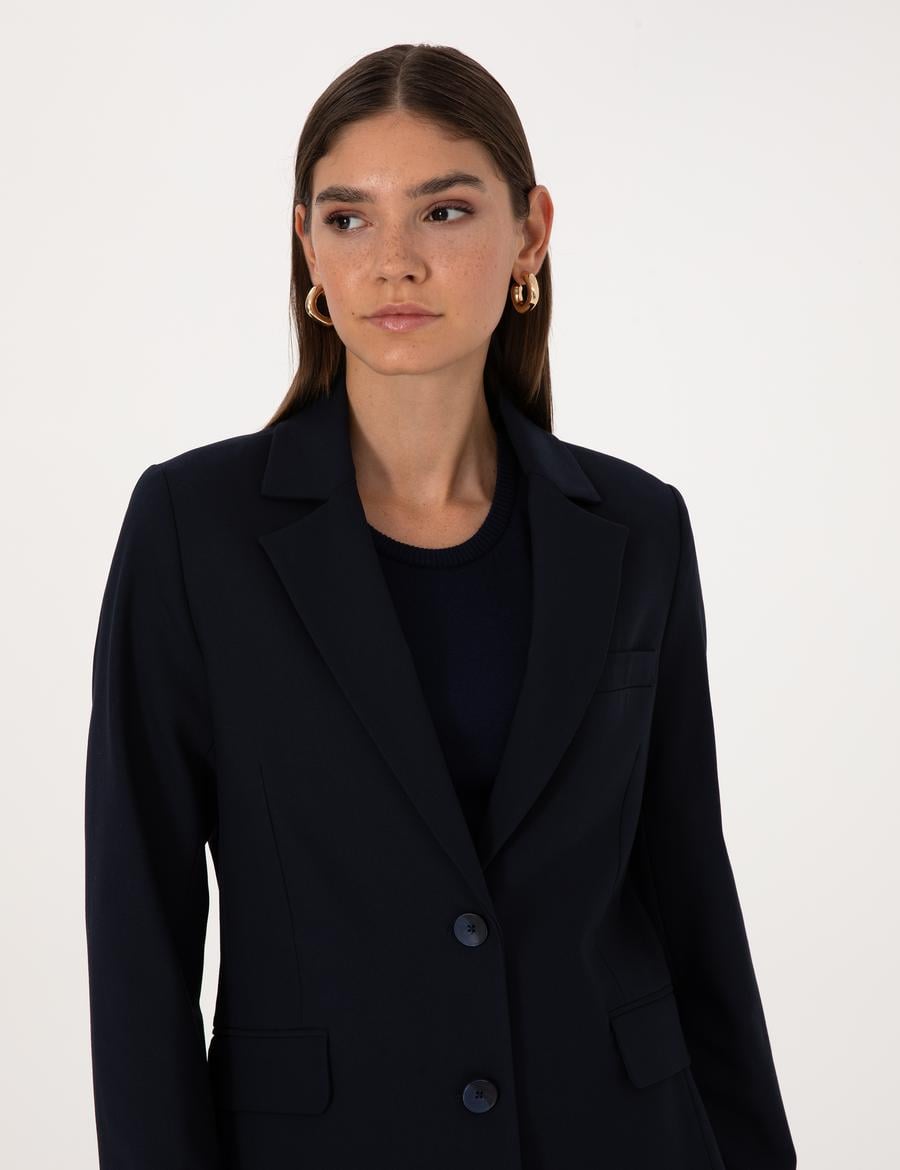 Lacivert Regular Fit Ceket