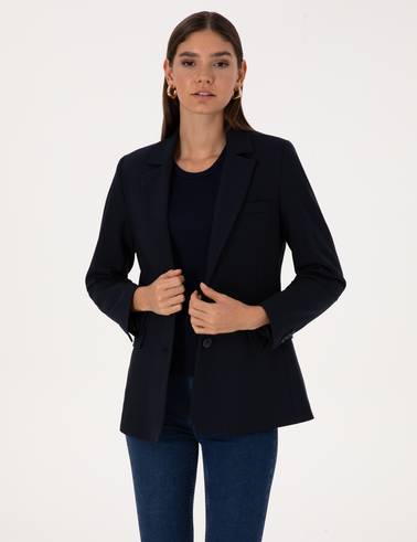 Lacivert Regular Fit Ceket